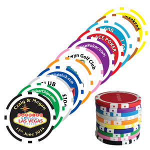 8 Stripe Poker Chip Markers 